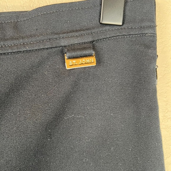 ST. John Sport Women's Activewear Pant Elastic Waist Side Zip Navy‎ Blue Size 4 - Picture 6 of 15